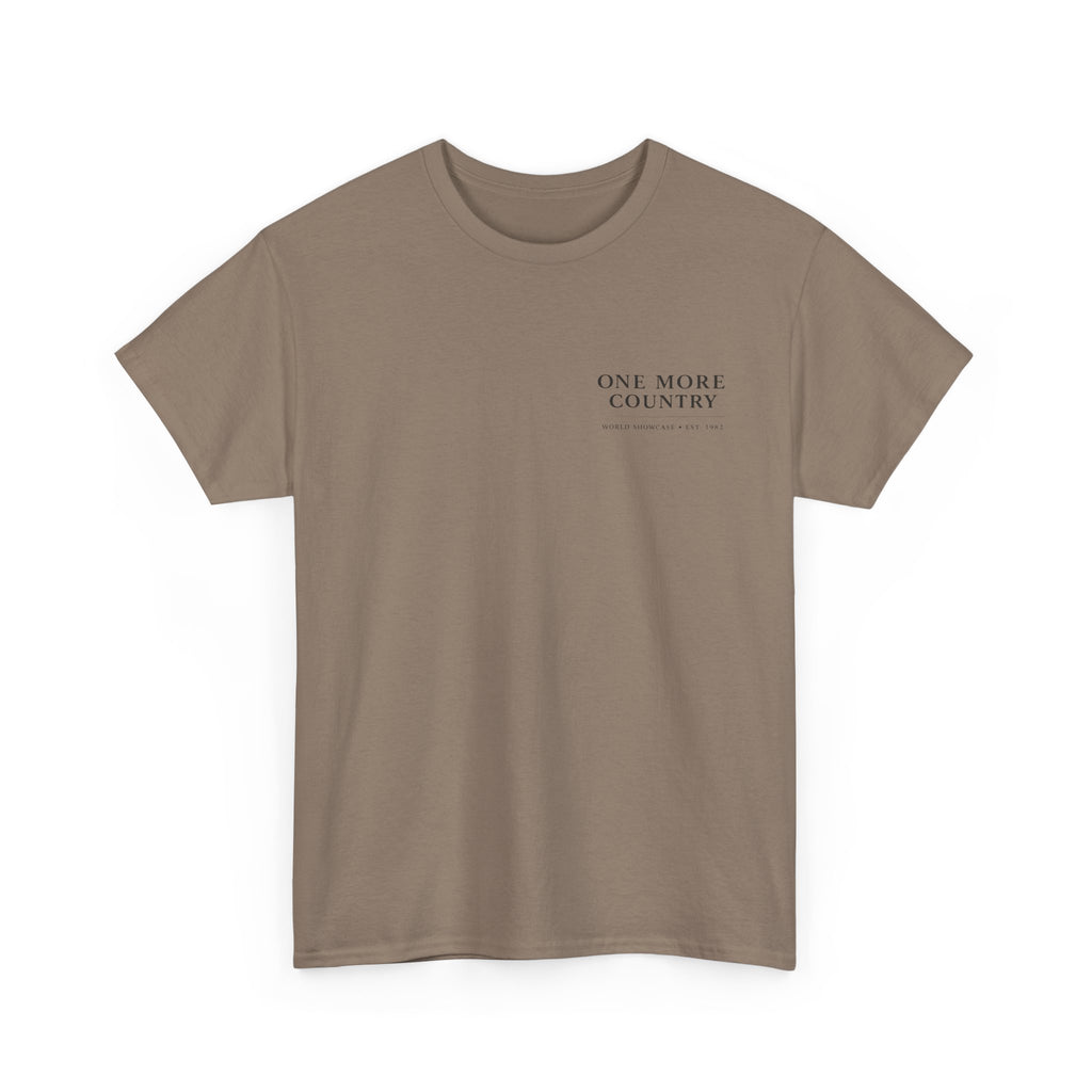 Drinking Around the World Theme Park Tee — "One More Country" Travel Bar Shirt