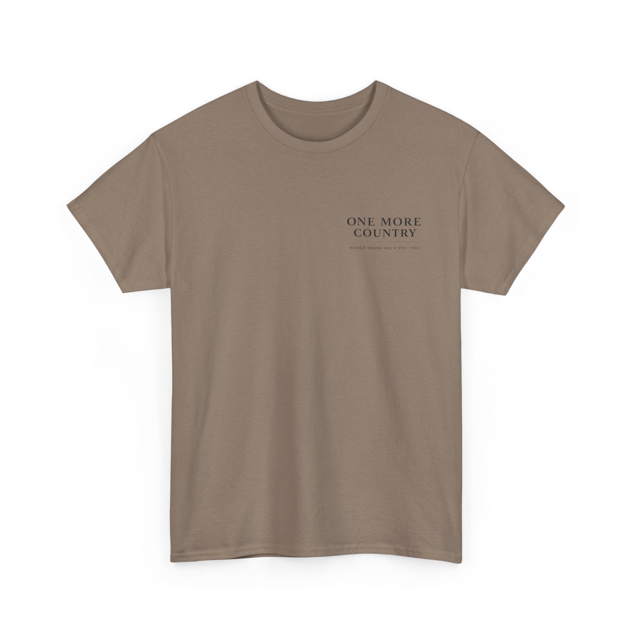 Drinking Around the World Theme Park Tee — "One More Country" Travel Bar Shirt