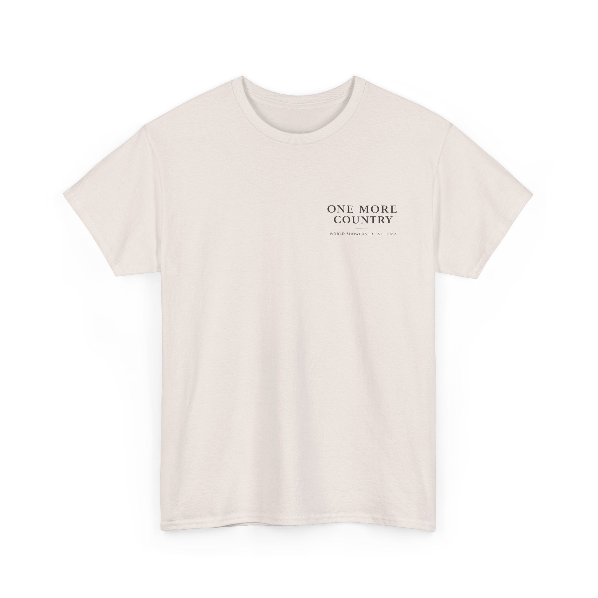 Drinking Around the World Theme Park Tee — "One More Country" Travel Bar Shirt