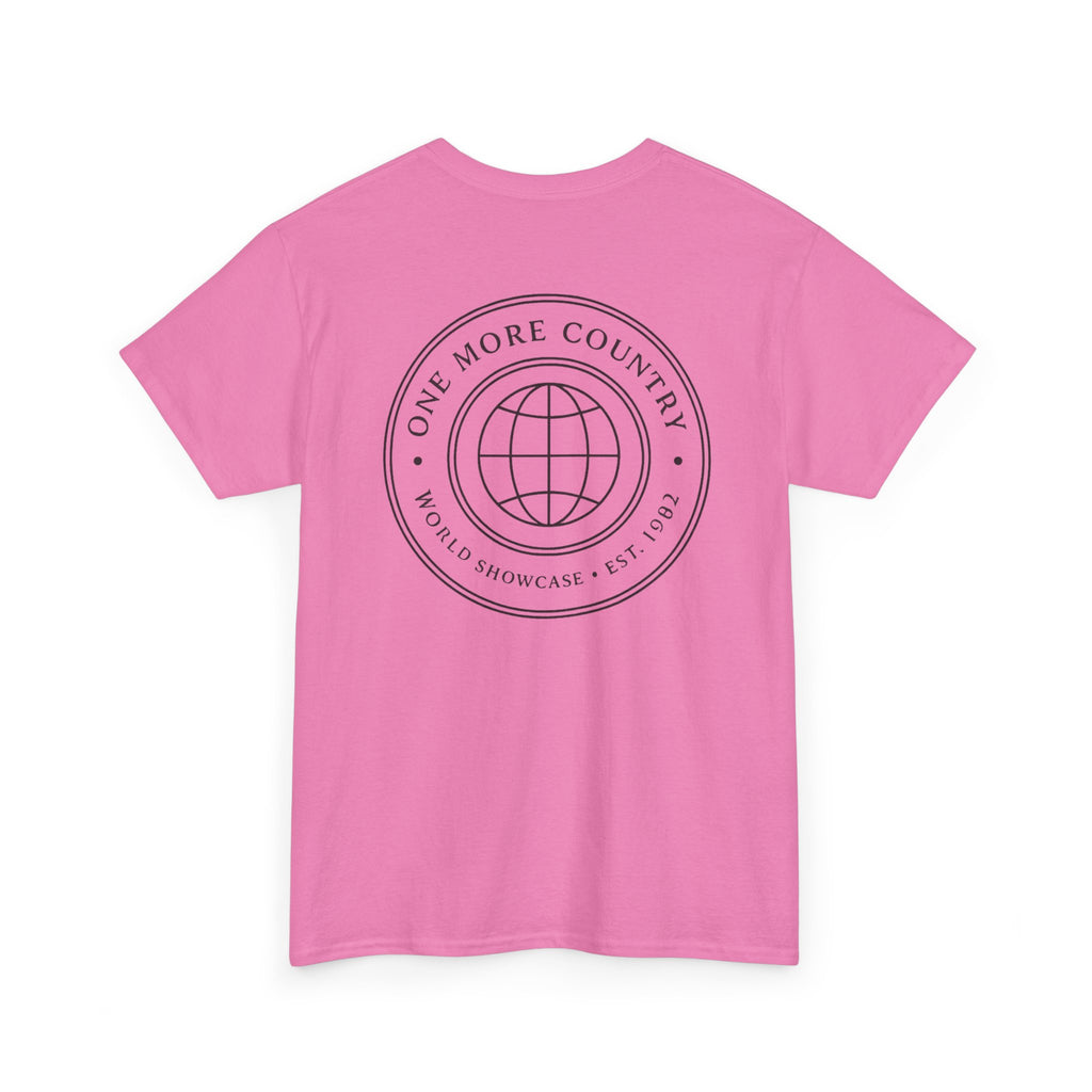 Drinking Around the World Theme Park Tee — "One More Country" Travel Bar Shirt