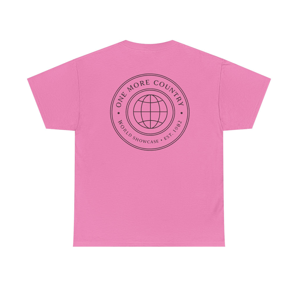 Drinking Around the World Theme Park Tee — "One More Country" Travel Bar Shirt