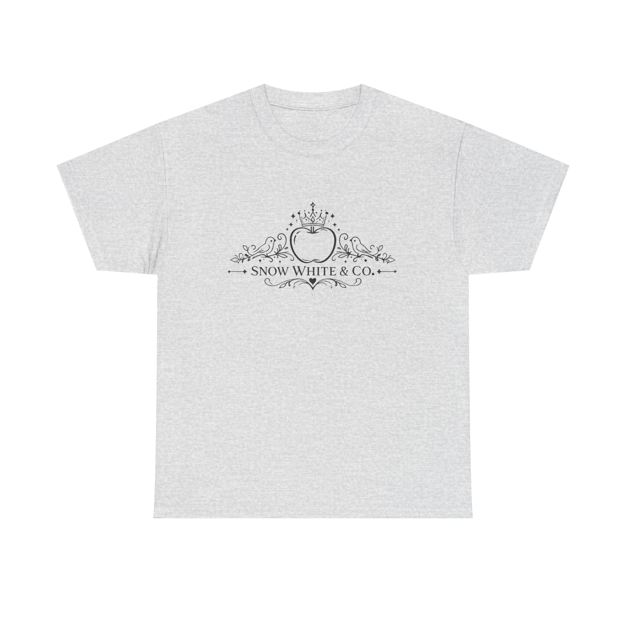 Snow White & Co. Vintage Logo Tee — Elegant Fairy Tale Graphic T-Shirt