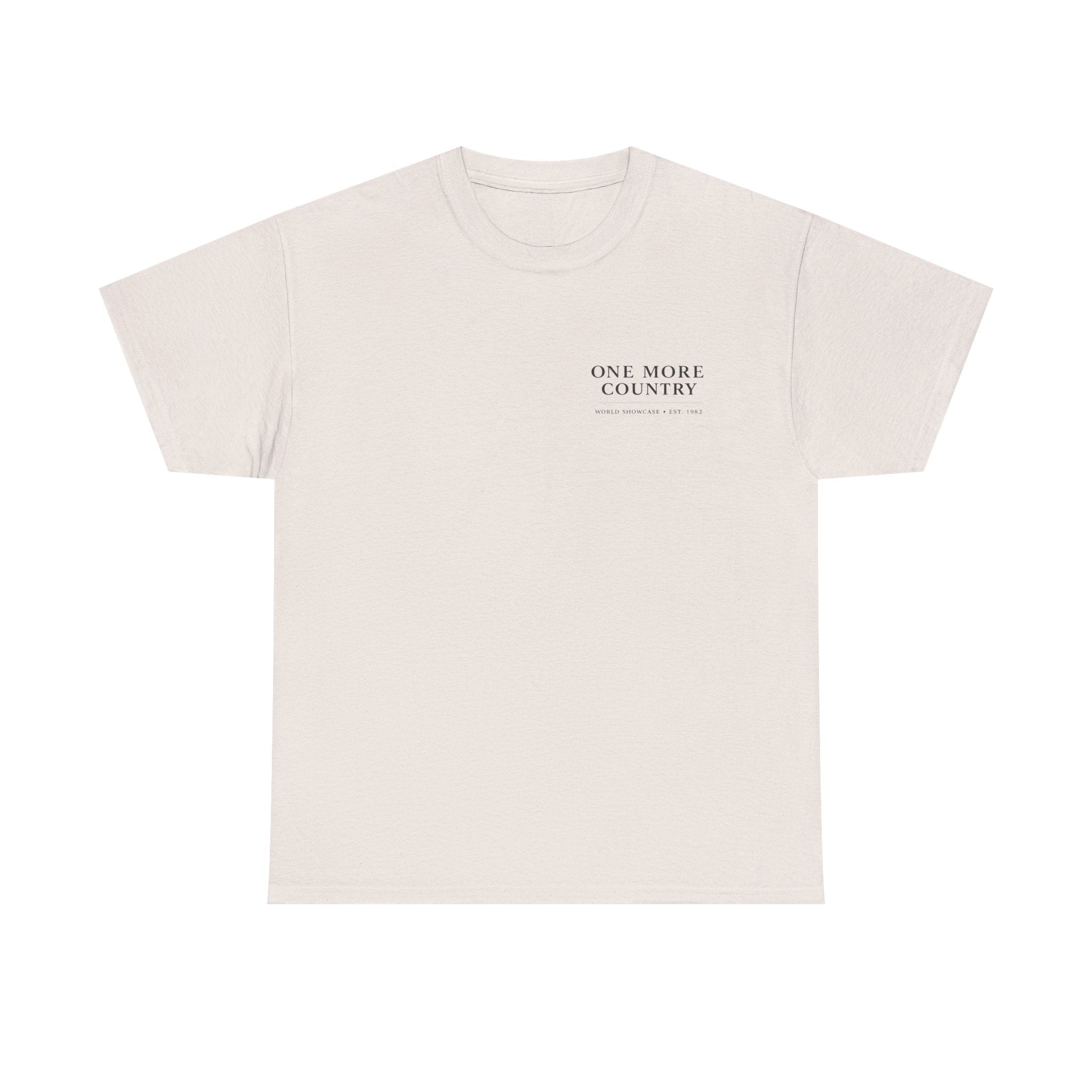 Drinking Around the World Theme Park Tee — "One More Country" Travel Bar Shirt