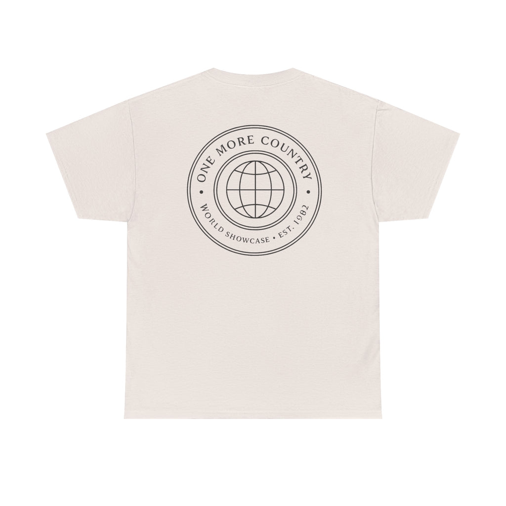 Drinking Around the World Theme Park Tee — "One More Country" Travel Bar Shirt