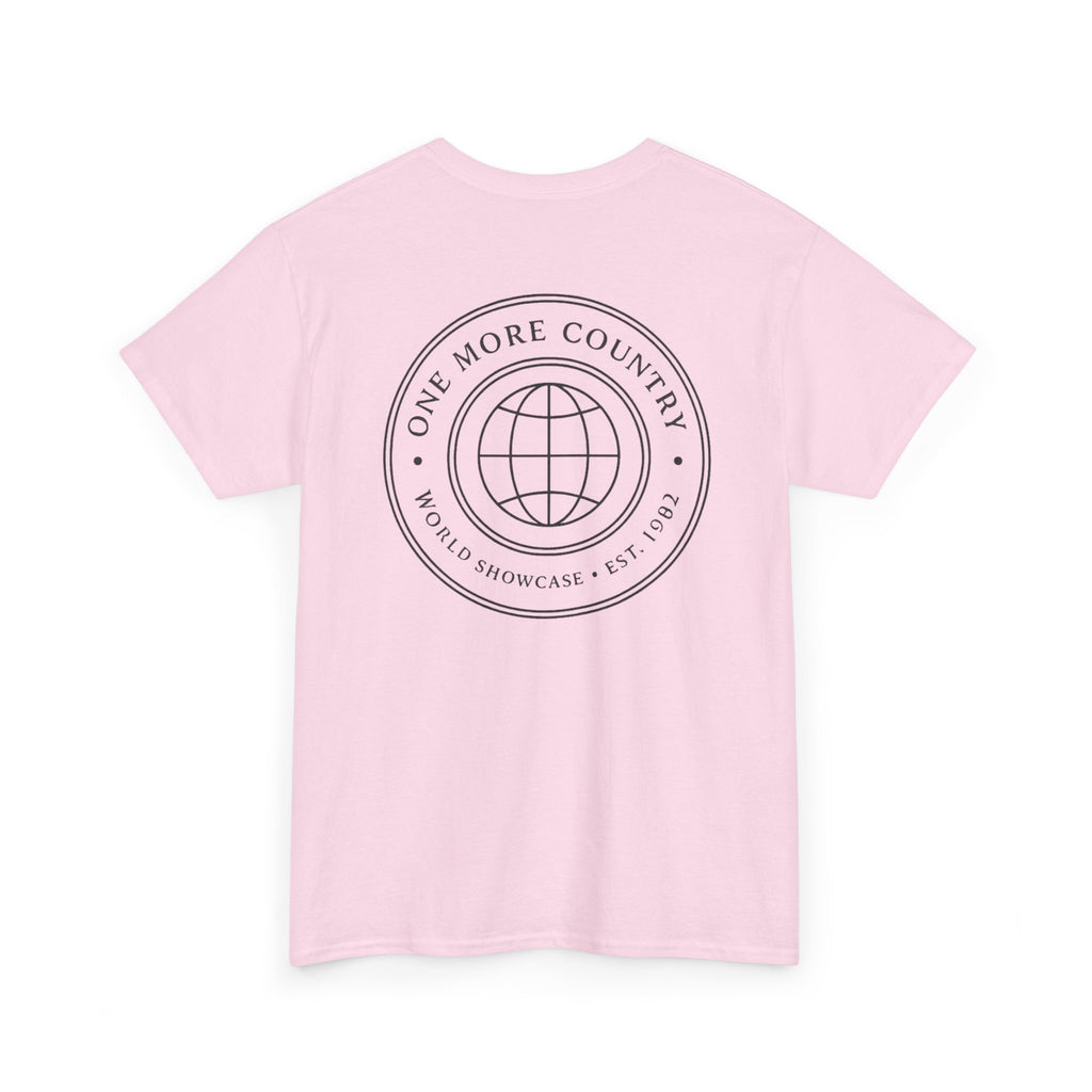 Drinking Around the World Theme Park Tee — "One More Country" Travel Bar Shirt