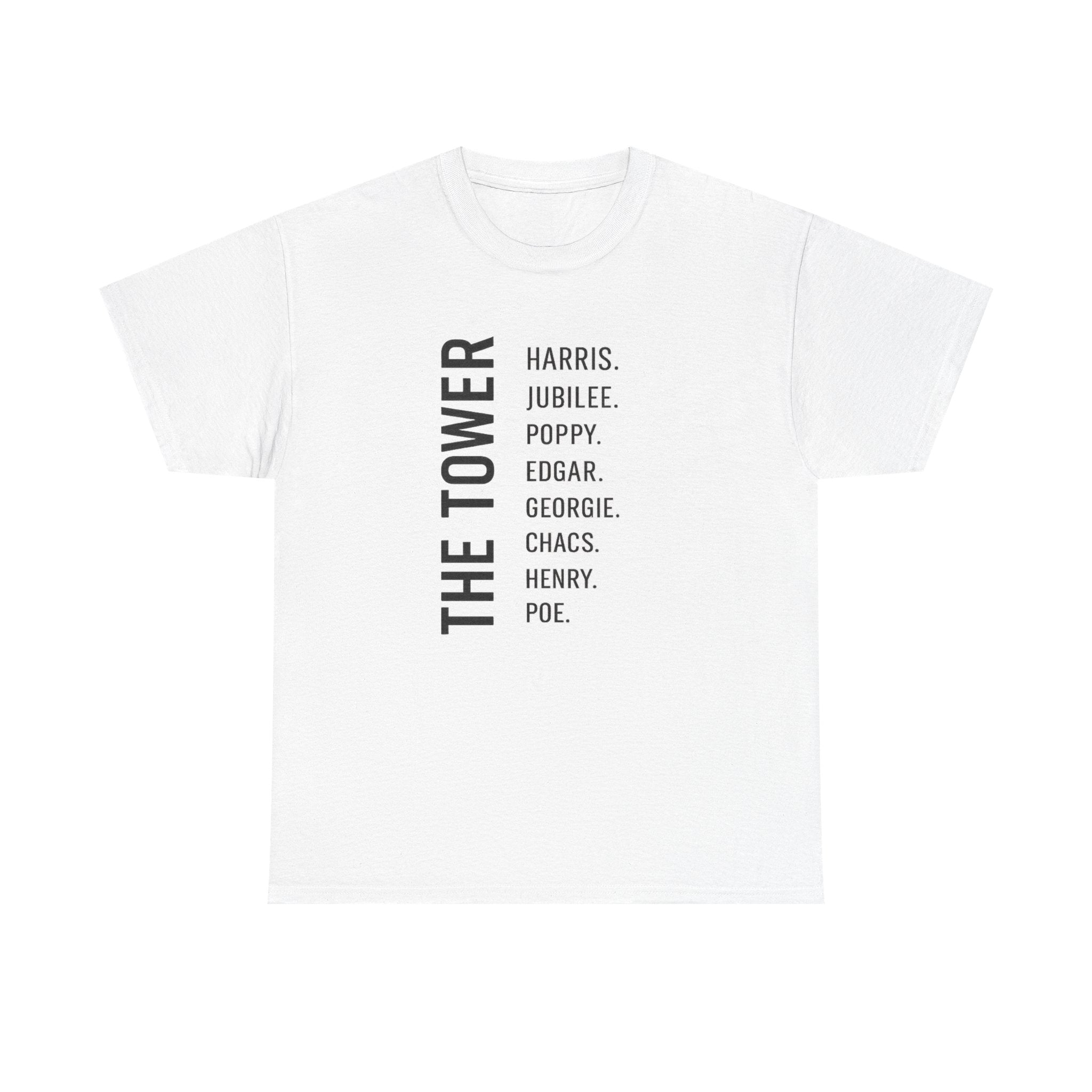 Tower of London Raven Names T-Shirt