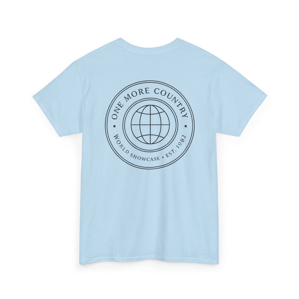 Drinking Around the World Theme Park Tee — "One More Country" Travel Bar Shirt