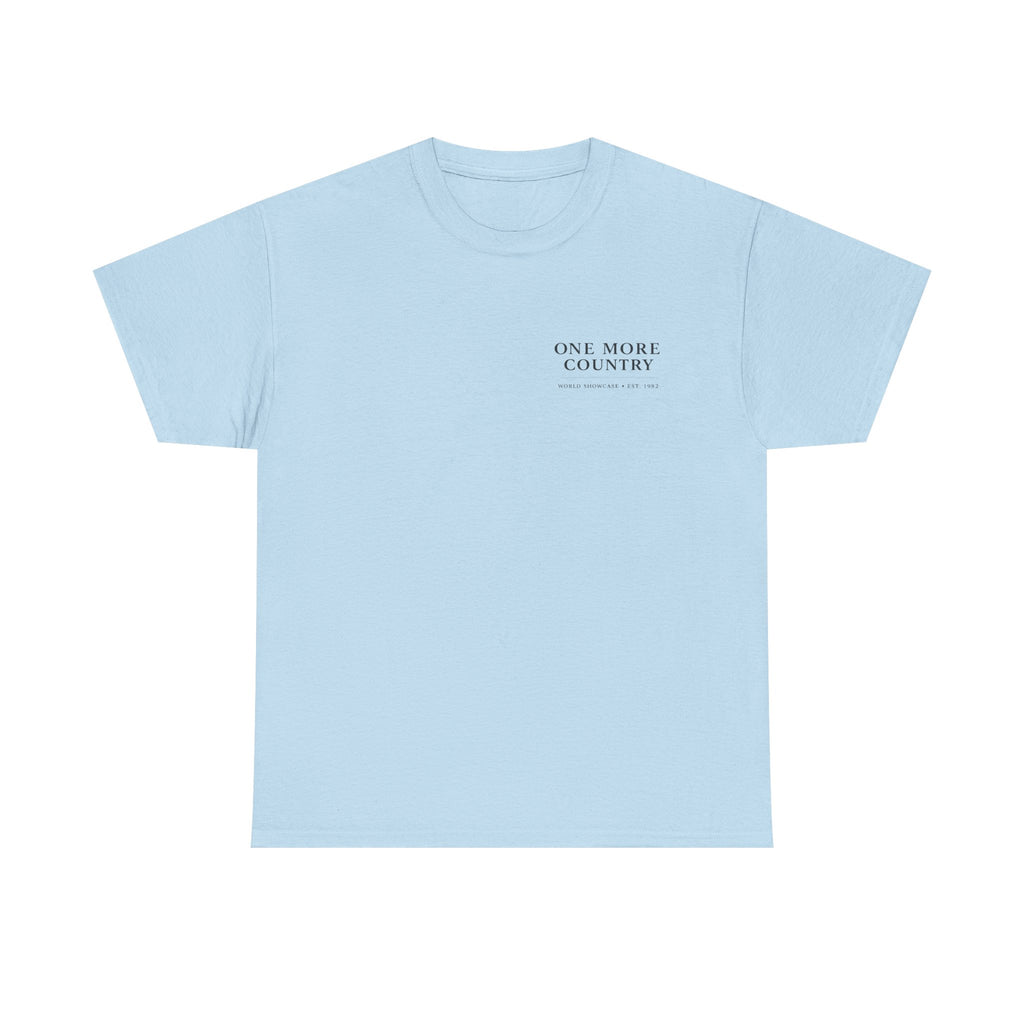 Drinking Around the World Theme Park Tee — "One More Country" Travel Bar Shirt