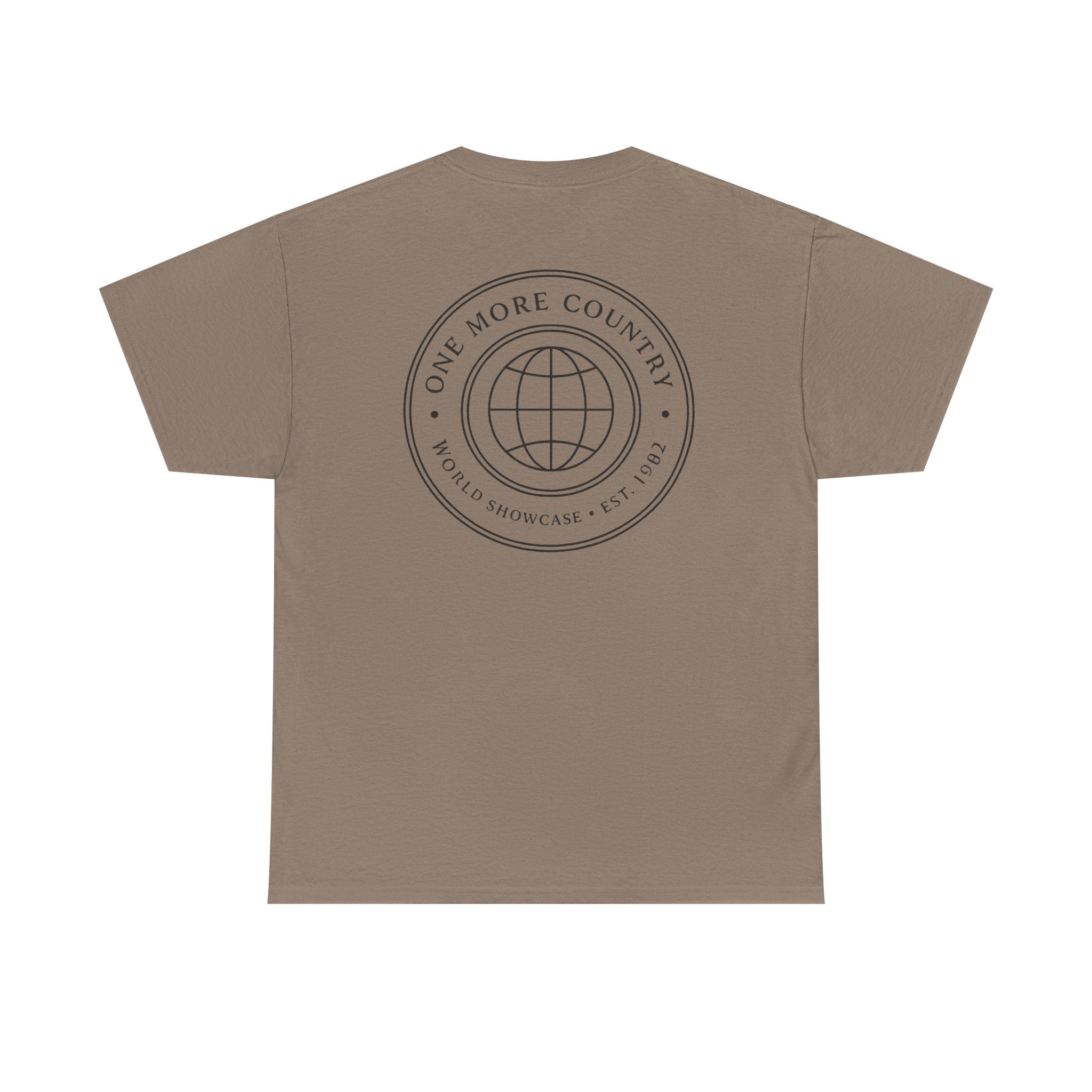 Drinking Around the World Theme Park Tee — "One More Country" Travel Bar Shirt