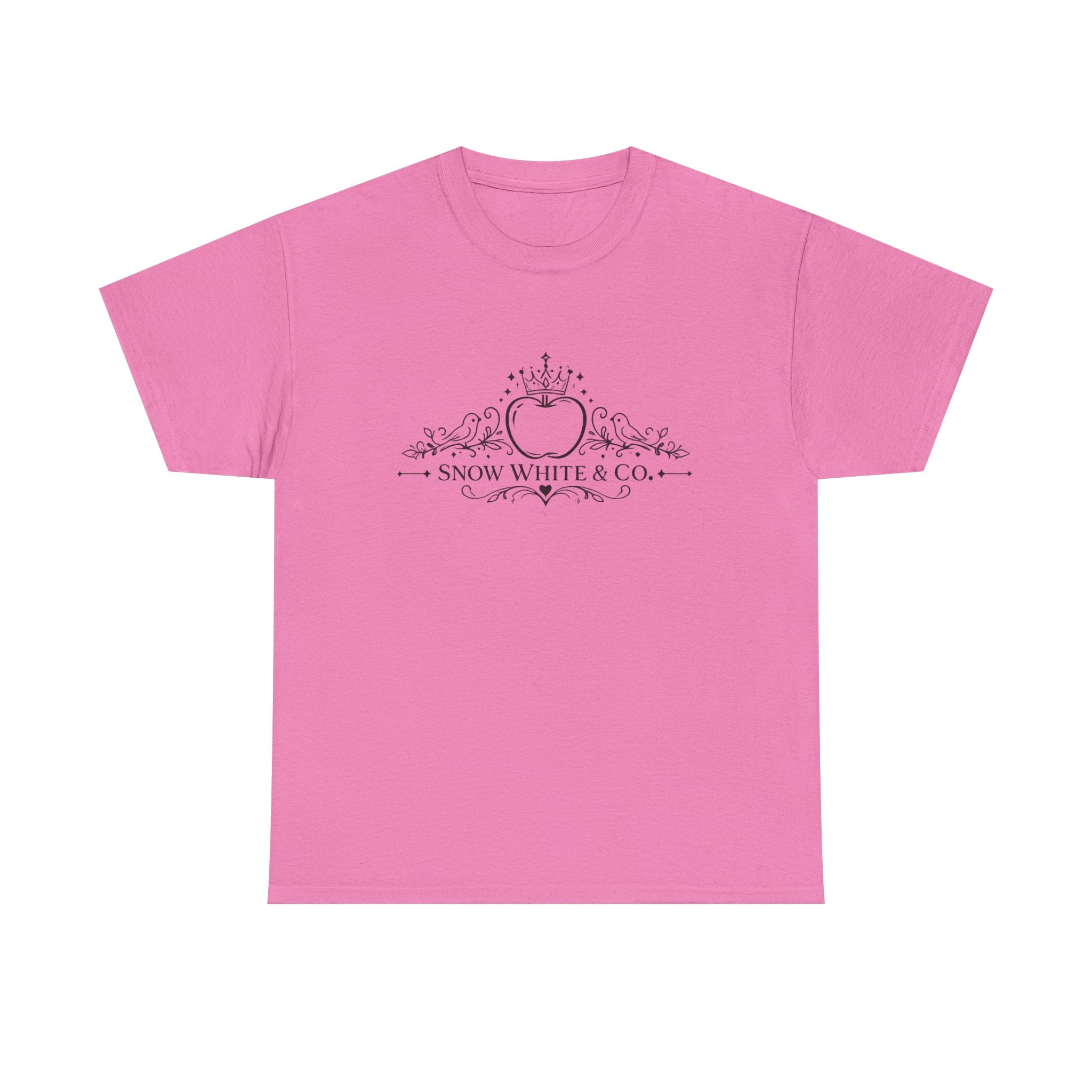 Snow White & Co. Vintage Logo Tee — Elegant Fairy Tale Graphic T-Shirt