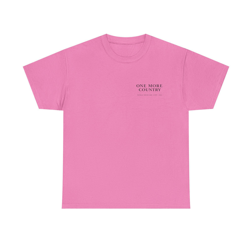 Drinking Around the World Theme Park Tee — "One More Country" Travel Bar Shirt