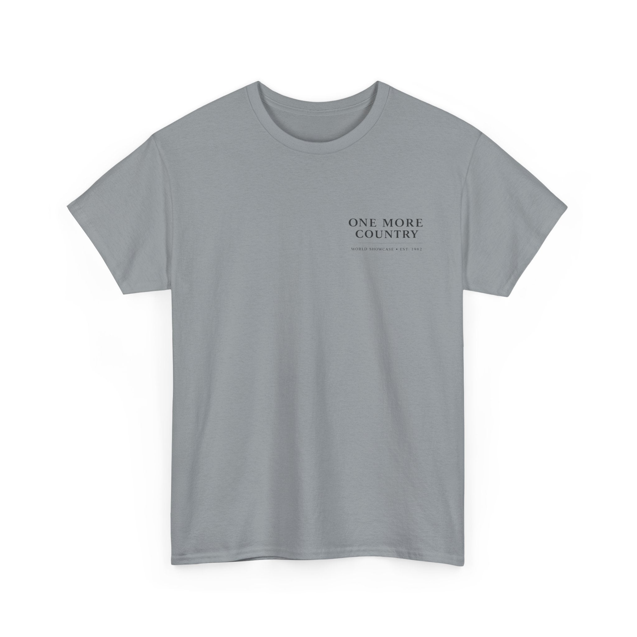 Drinking Around the World Theme Park Tee — "One More Country" Travel Bar Shirt