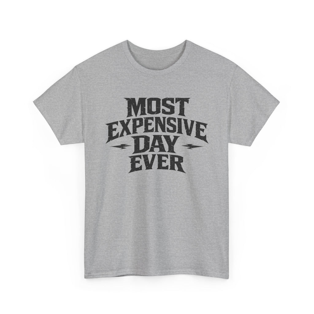 Theme Park Tee — "Most Expensive Day Ever" Graphic Shirt