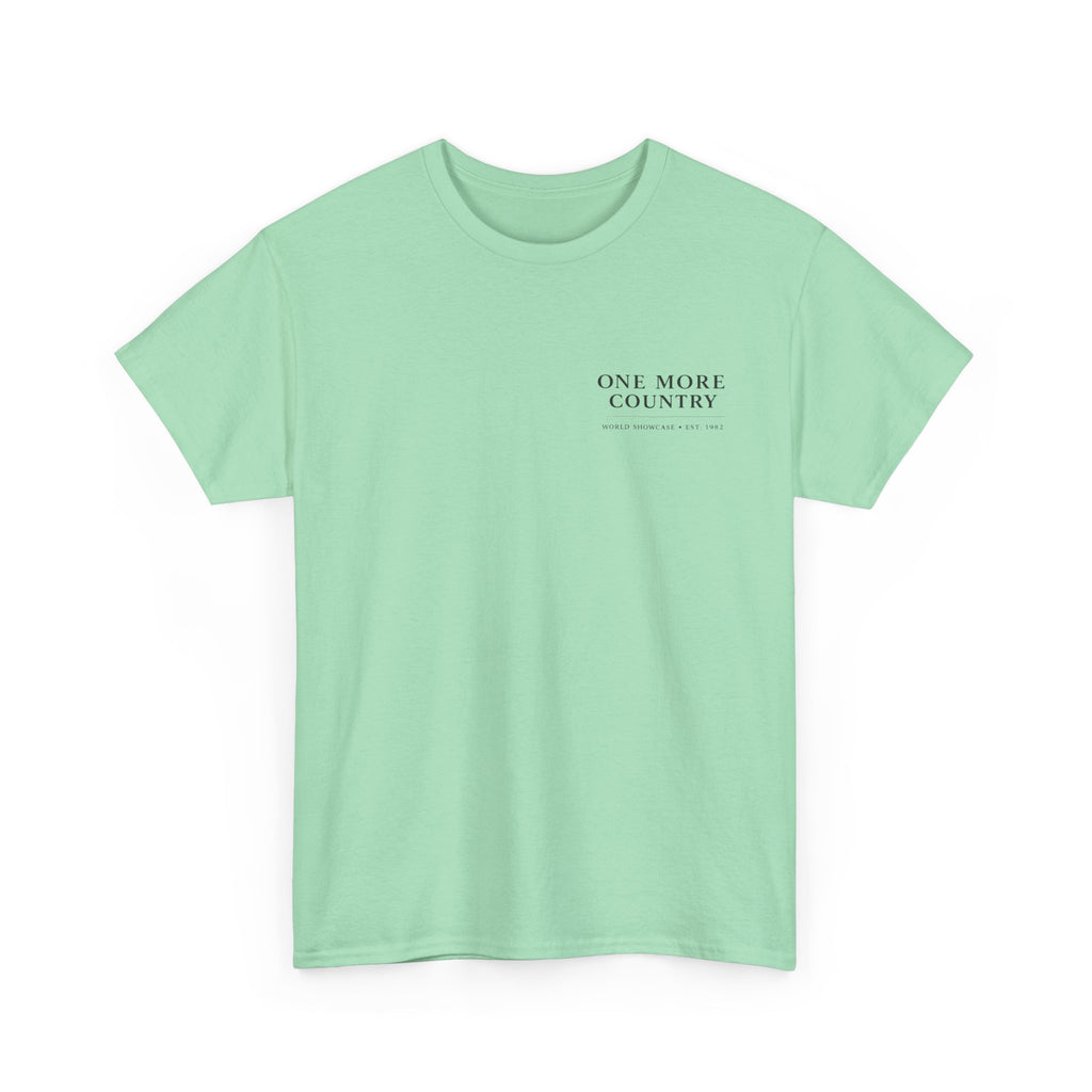 Drinking Around the World Theme Park Tee — "One More Country" Travel Bar Shirt