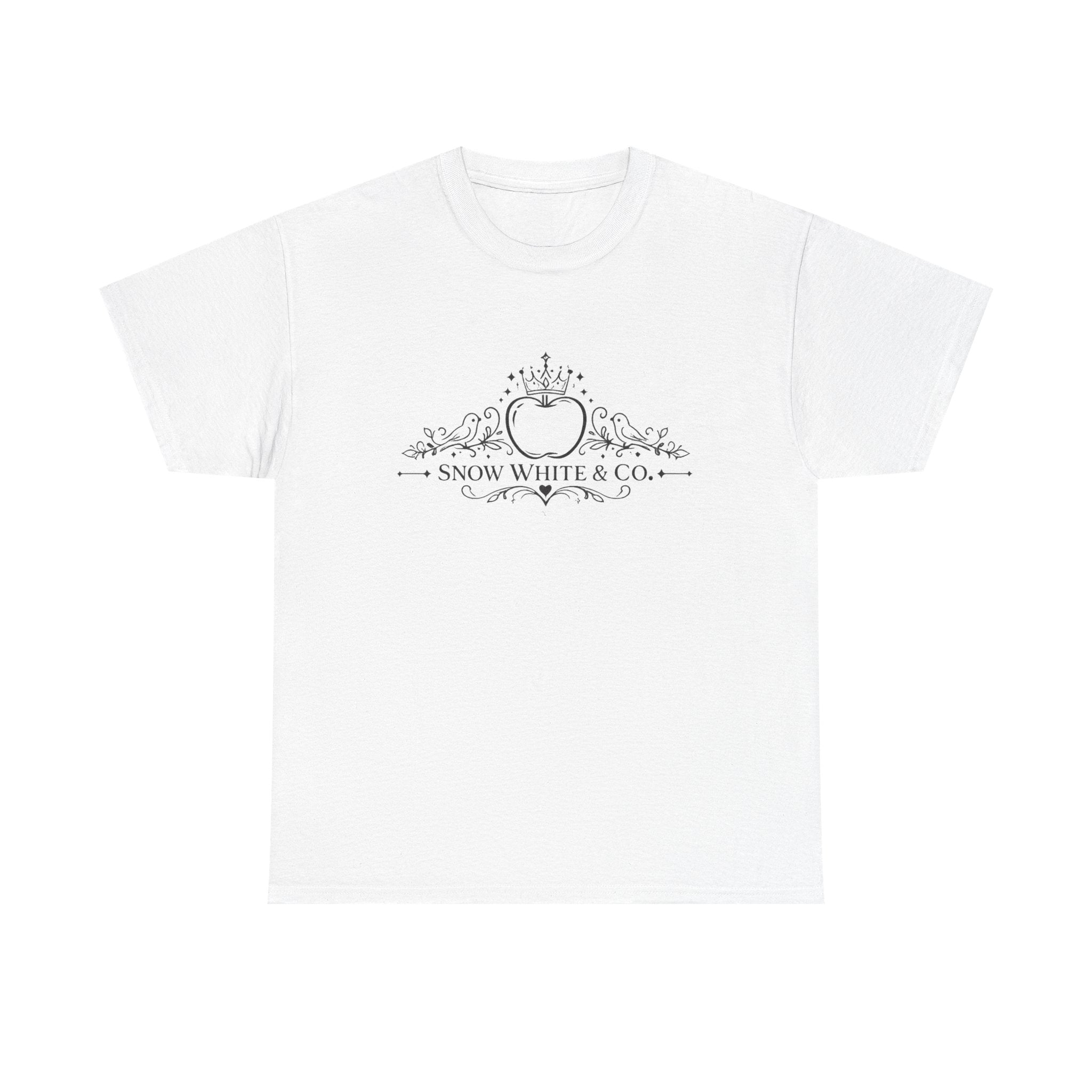 Snow White & Co. Vintage Logo Tee — Elegant Fairy Tale Graphic T-Shirt