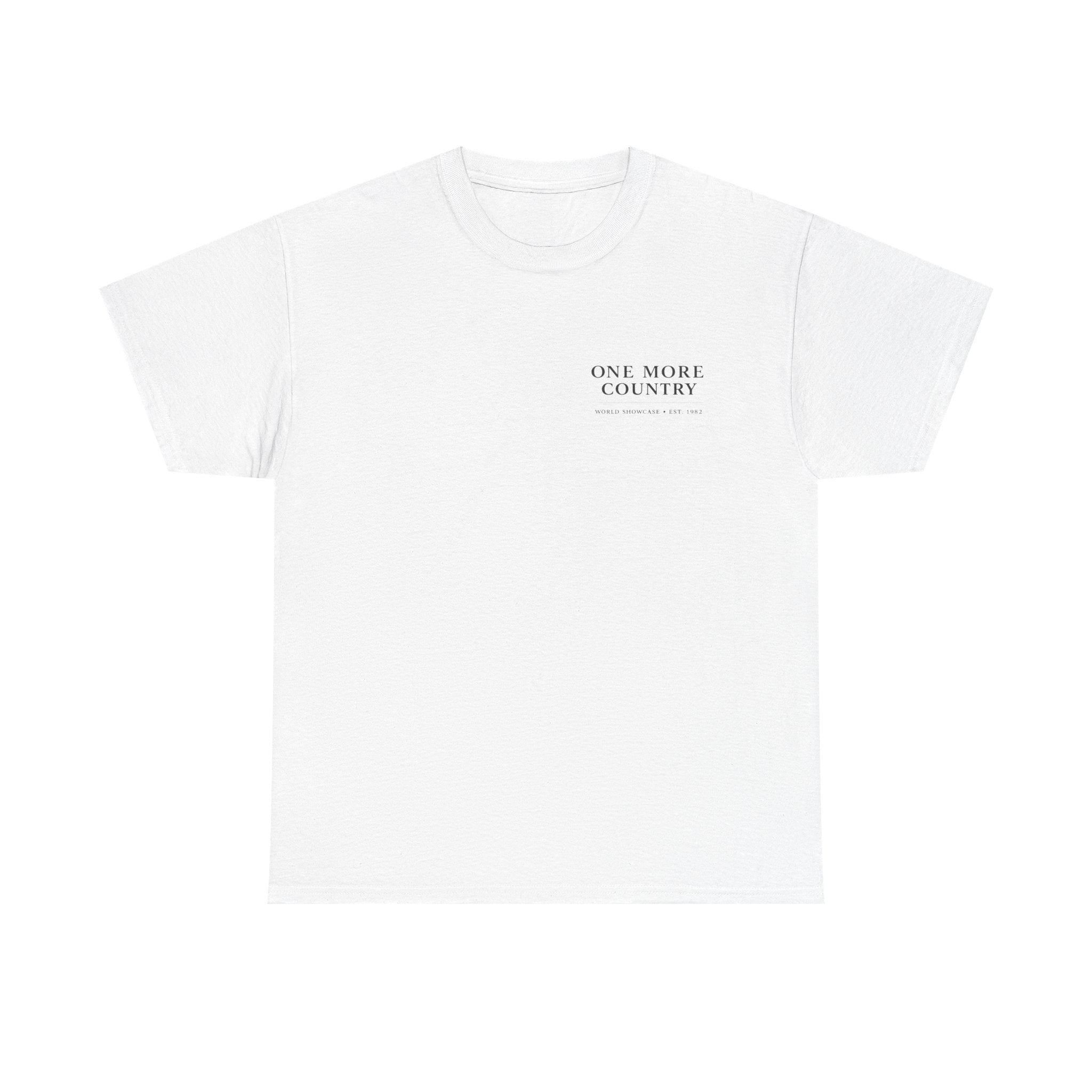 Drinking Around the World Theme Park Tee — "One More Country" Travel Bar Shirt