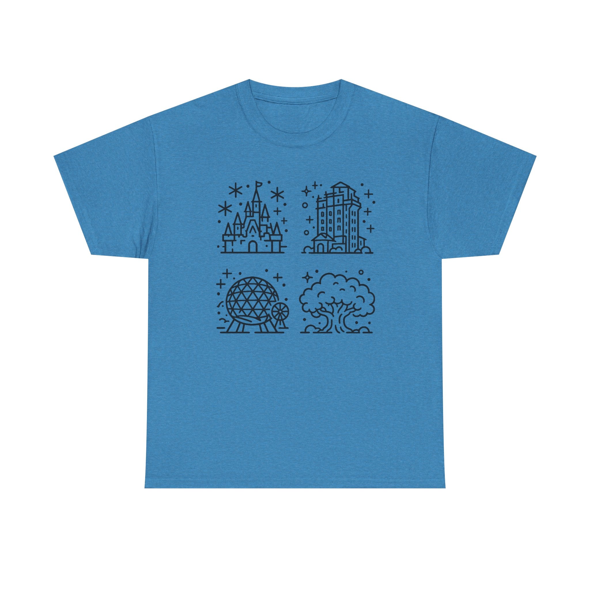 All Four Theme Parks T-Shirt — Park Icons Graphic Tee