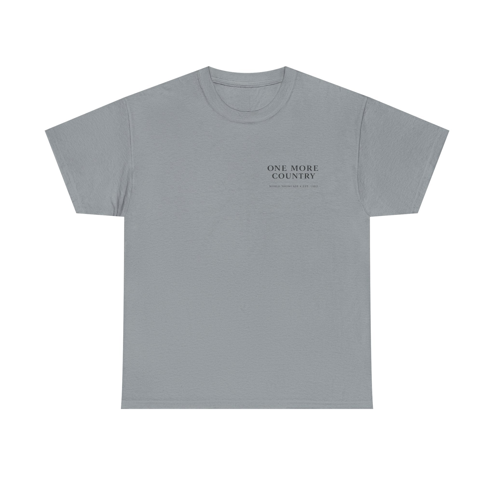 Drinking Around the World Theme Park Tee — "One More Country" Travel Bar Shirt