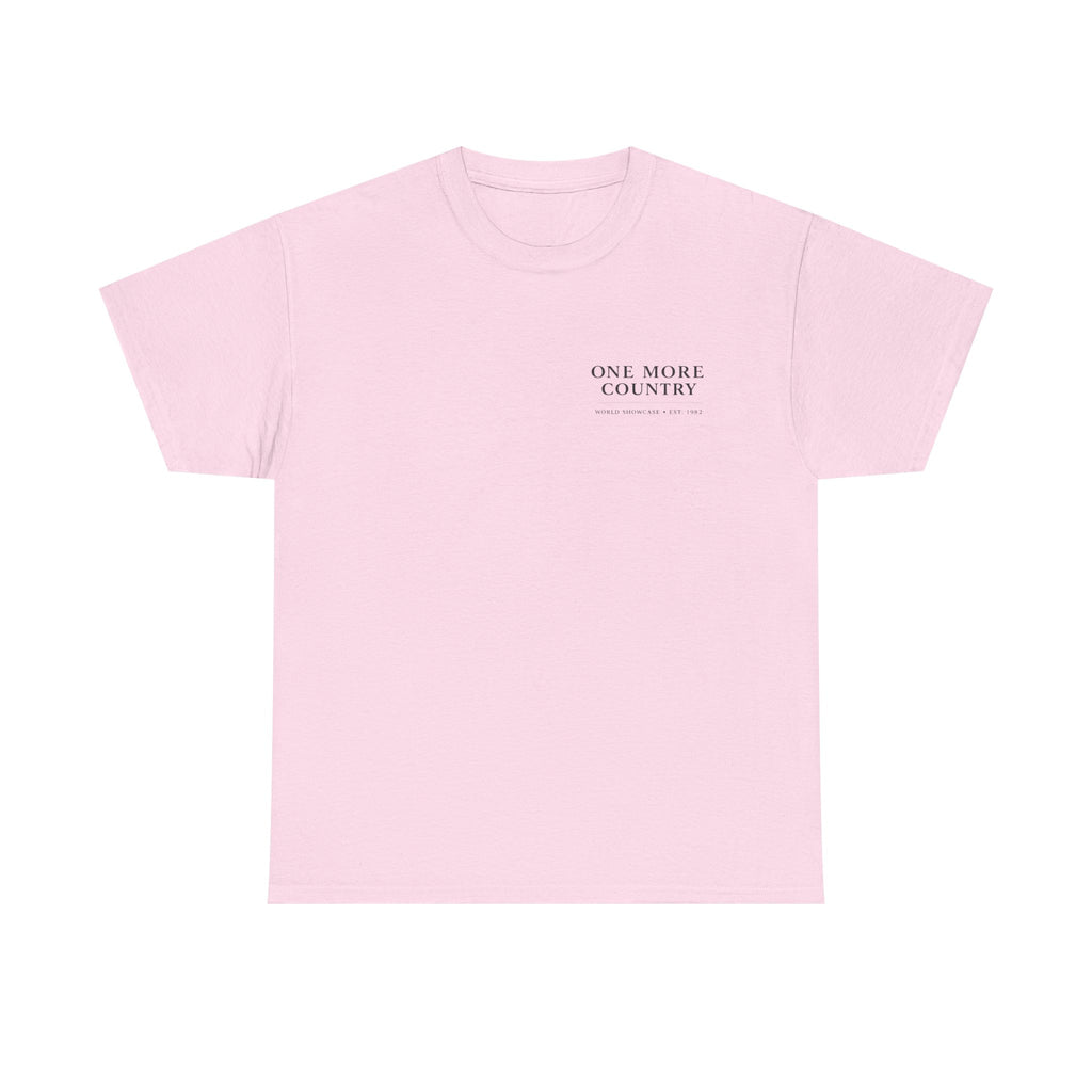 Drinking Around the World Theme Park Tee — "One More Country" Travel Bar Shirt