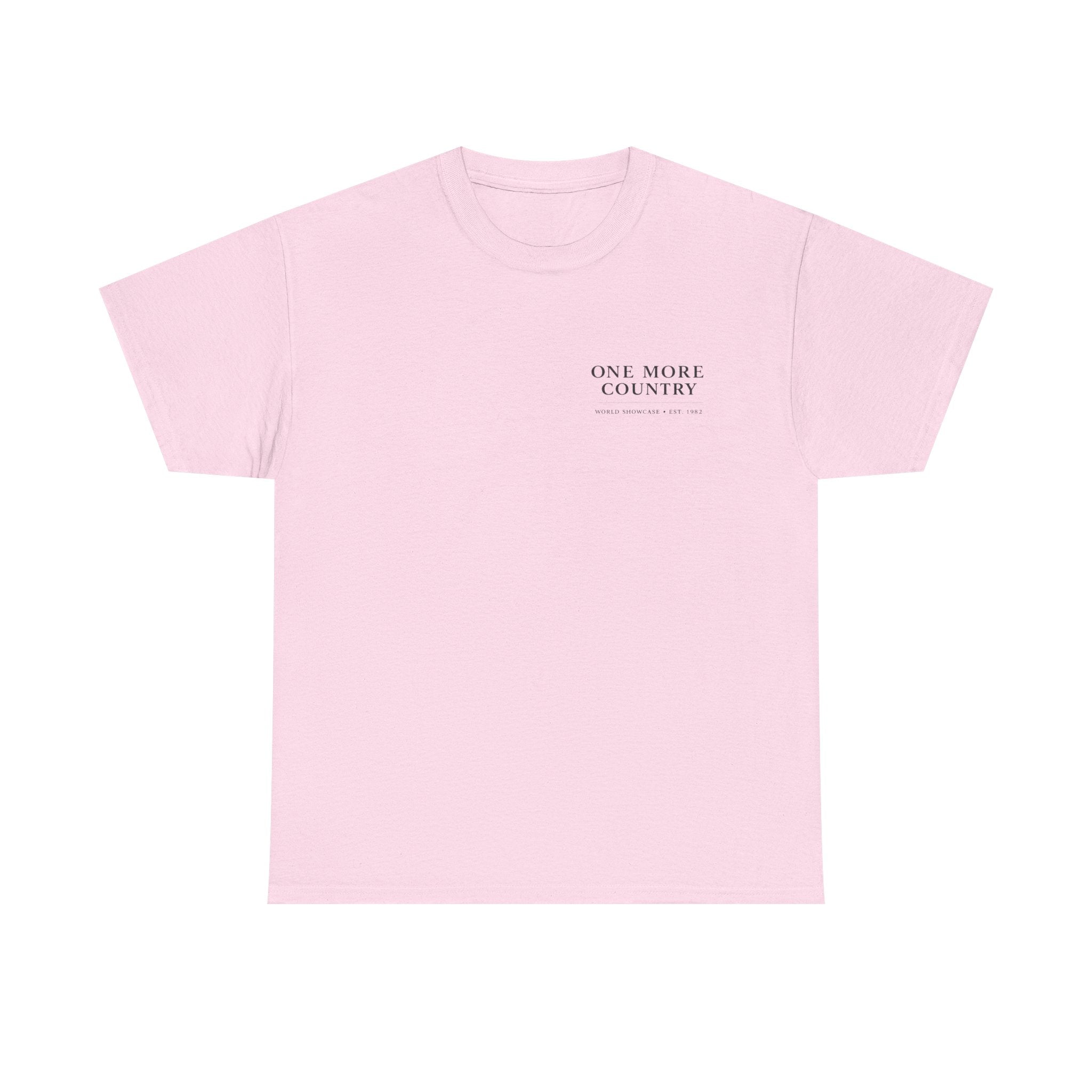 Drinking Around the World Theme Park Tee — "One More Country" Travel Bar Shirt