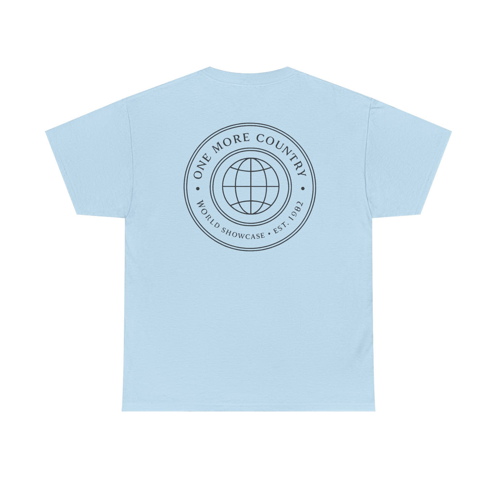 Drinking Around the World Theme Park Tee — "One More Country" Travel Bar Shirt