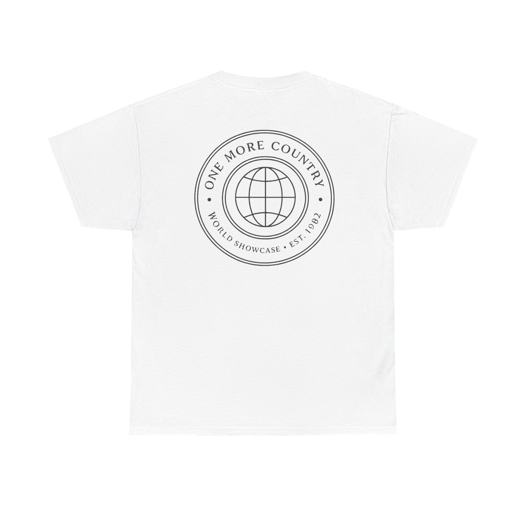 Drinking Around the World Theme Park Tee — "One More Country" Travel Bar Shirt