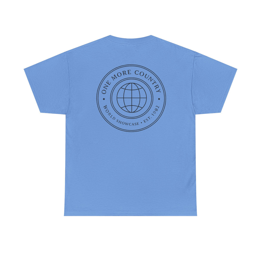 Drinking Around the World Theme Park Tee — "One More Country" Travel Bar Shirt
