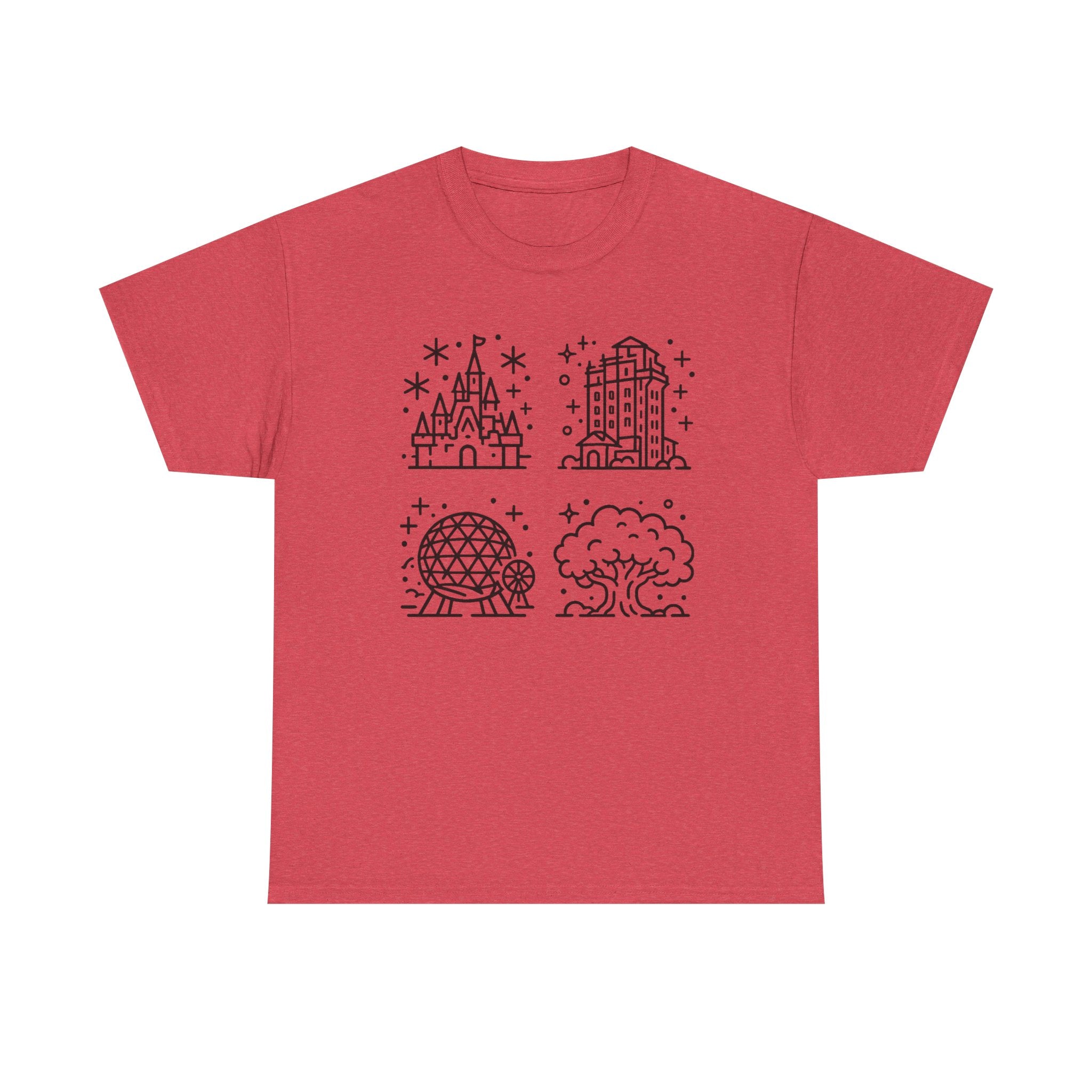 All Four Theme Parks T-Shirt — Park Icons Graphic Tee