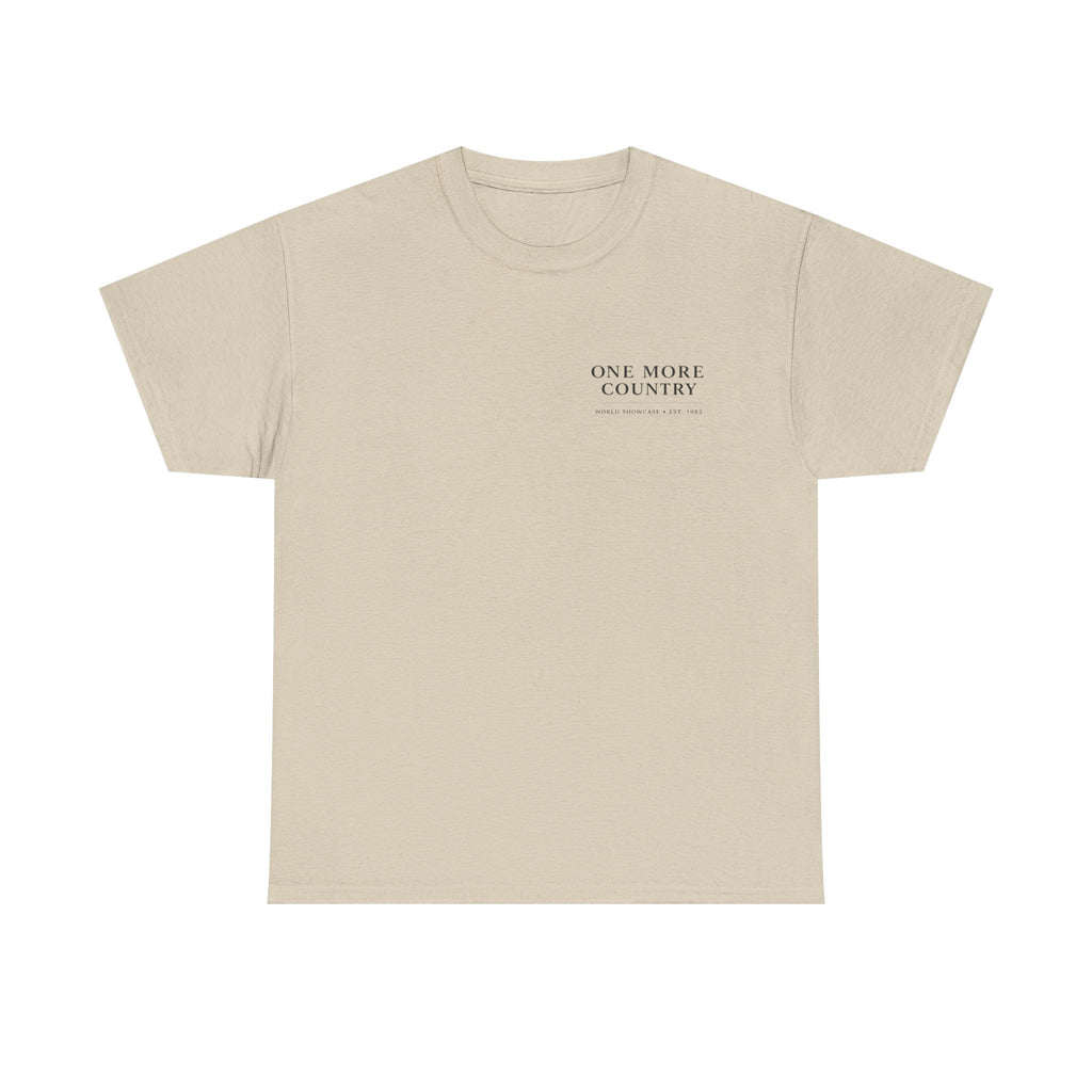 Drinking Around the World Theme Park Tee — "One More Country" Travel Bar Shirt